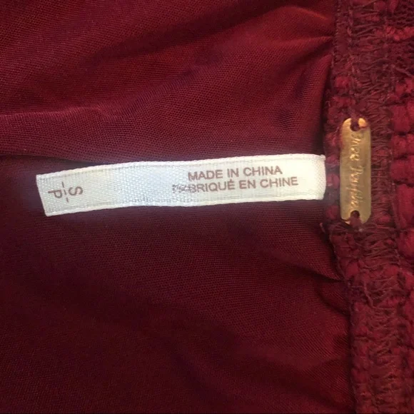 Free People High Waisted Red Lace Shorts - Picture 9 of 9